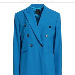 Pinko Blue Blazer Structured Suit Jacket